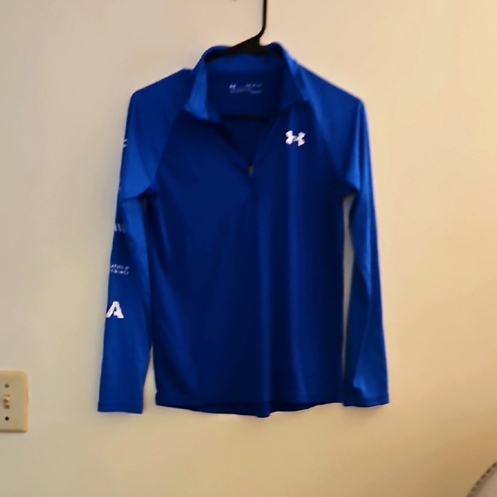 YLG Under Armour Royal Blue Quarter-Zip Top